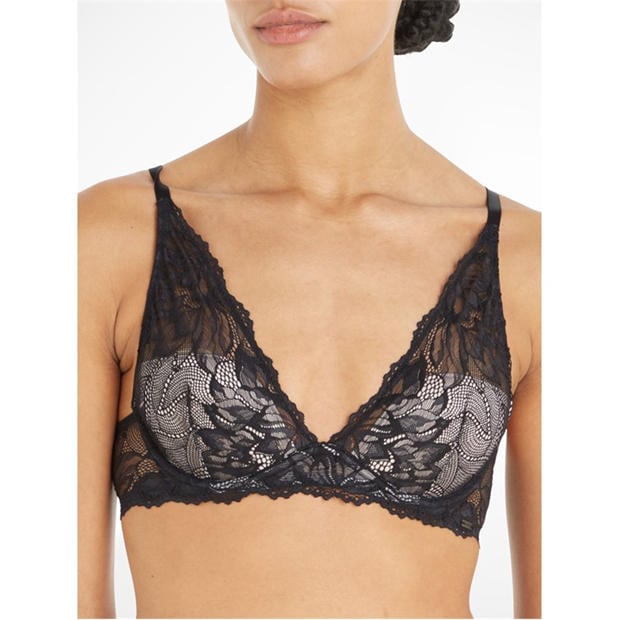 Calvin Klein: Calvin Klein Seductive Comfort Floral Plunge Bra
