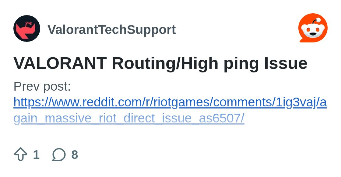 From the ValorantTechSupport community on Reddit: VALORANT Routing/...