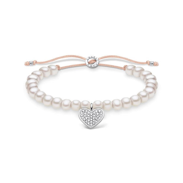 Thomas Sabo: Thomas Sabo Women's Pearl Charm Bracelet