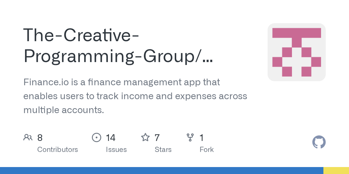 GitHub - The-Creative-Programming-Group/finance-io