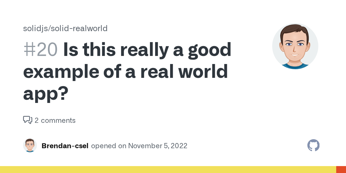 Is solid-realworld example really real world? - SolidJS