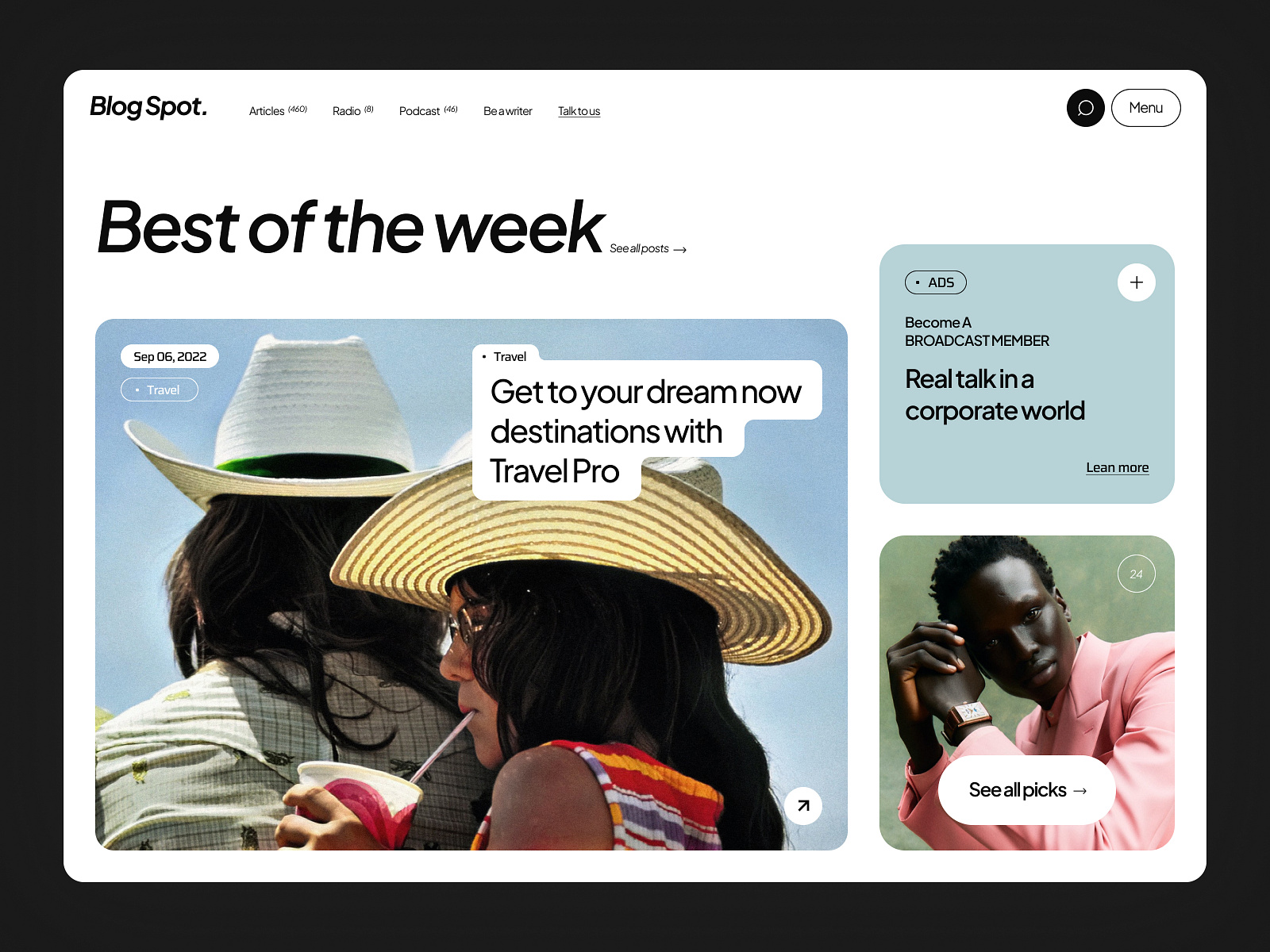 Blog and Magazine Website