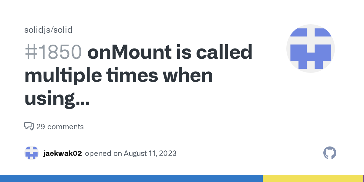 onMount is called multiple times when using enableExternalSource wi...