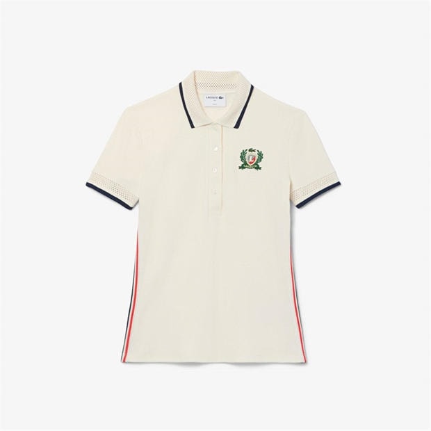 Lacoste: Lacoste Women's Textured Short Sleeve Slim Fit Polo Shirt