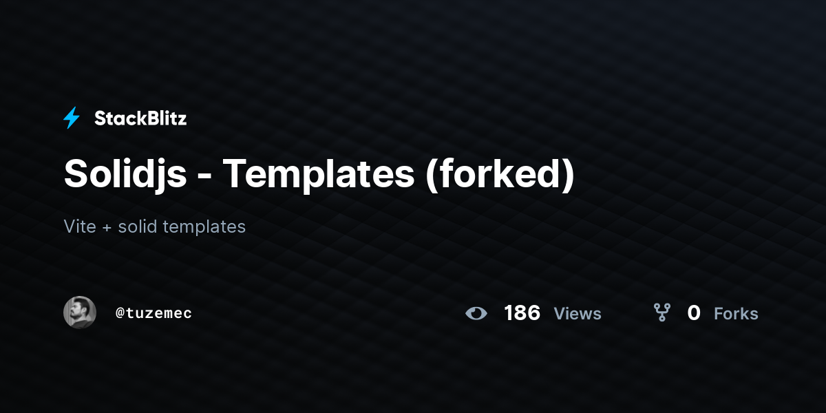 Solidjs - Templates (forked) - StackBlitz
