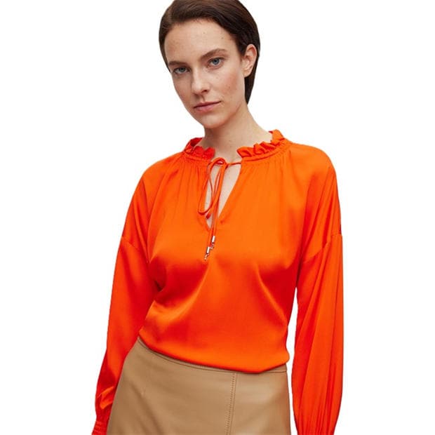 Boss: Boss Women's Baratina Blouse Drawstring Neckline