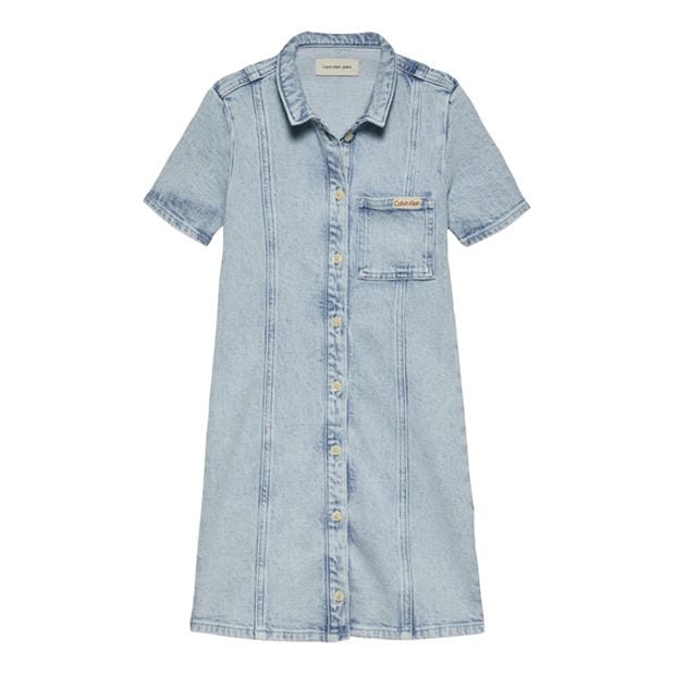 Calvin Klein Jeans: Calvin Klein Jeans DENIM DRESS CLEAN SKY BLUE