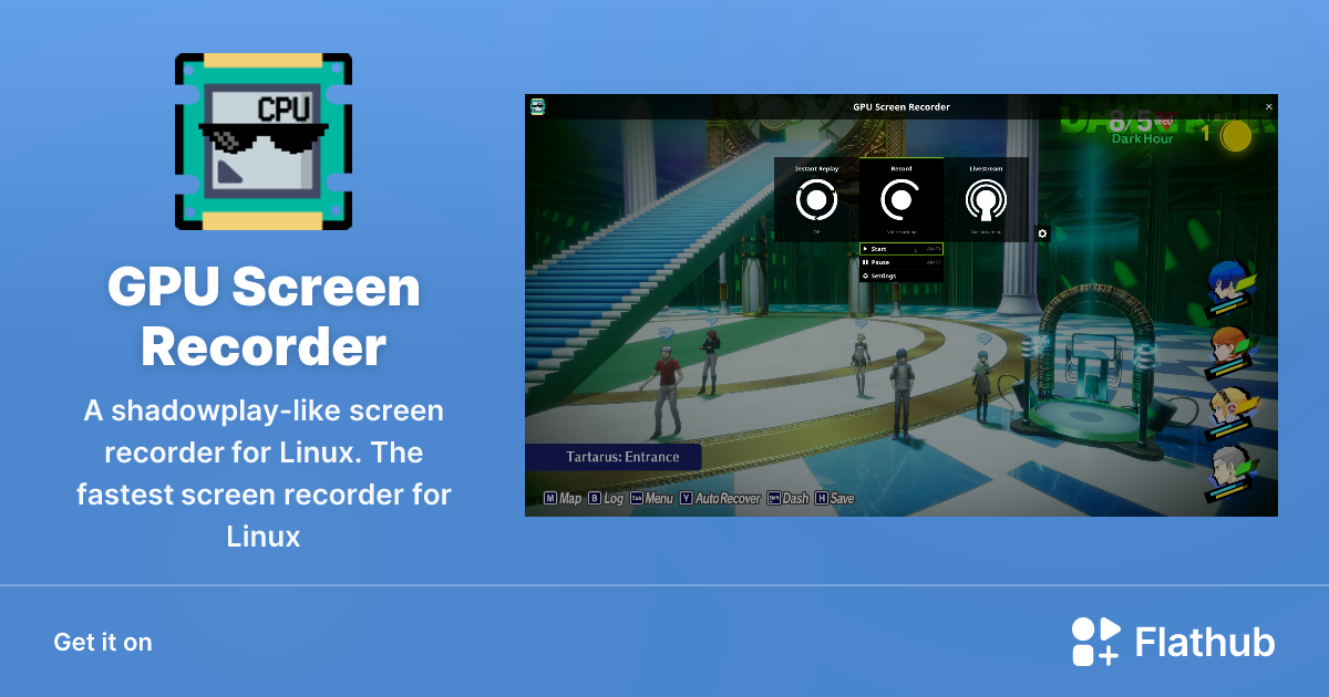 Install GPU Screen Recorder on Linux | Flathub