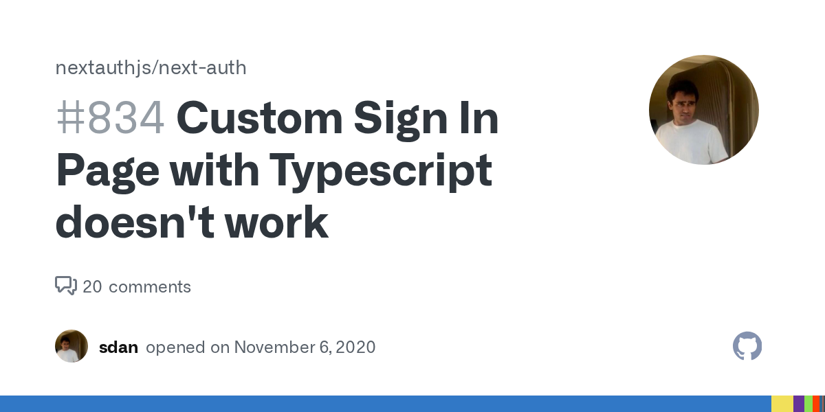 How to make the NextAuth custom signin page typesafe? - Theo's Typesafe ...