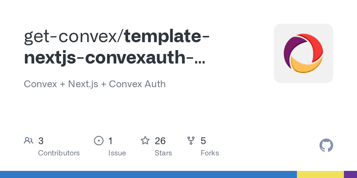 GitHub - get-convex/template-nextjs-convexauth-shadcn: Convex + Nex...