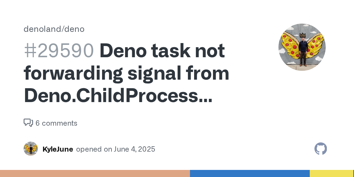 Deno task not forwarding signal from Deno.ChildProcess when using -...