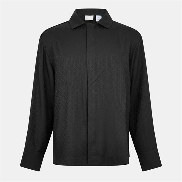 Calvin Klein: Calvin Klein Men's SlpSatin Long Sleeve Pyjama Top