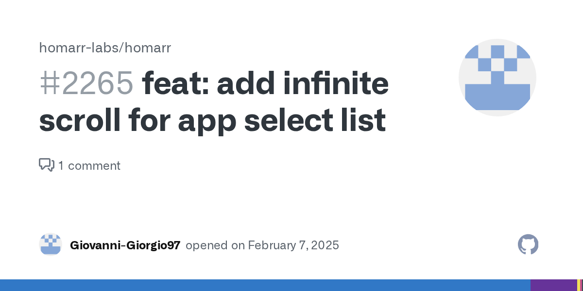 feat: add infinite scroll for app select list · Issue #2265 · homar...