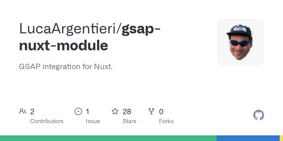GitHub - LucaArgentieri/gsap-nuxt-module: GSAP integration for Nuxt.