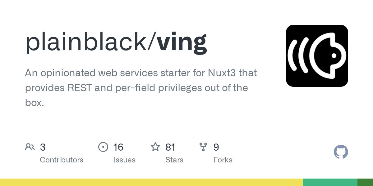 GitHub - plainblack/ving: An opinionated web services starter for N...