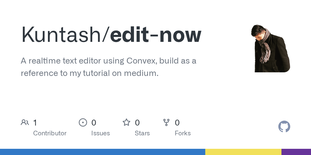 GitHub - Kuntash/edit-now: A realtime text editor using Convex, bui...