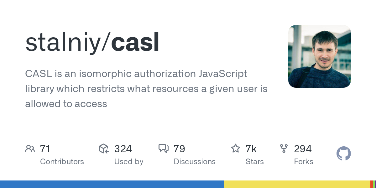 GitHub - stalniy/casl: CASL is an isomorphic authorization JavaScri...