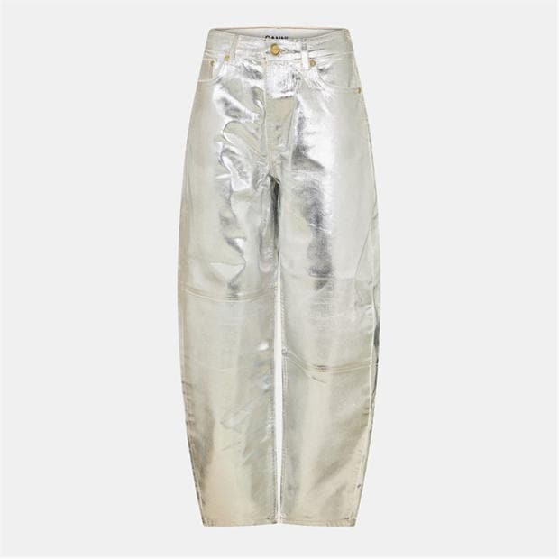 GANNI: GANNI Women's Foil Tapered Jeans