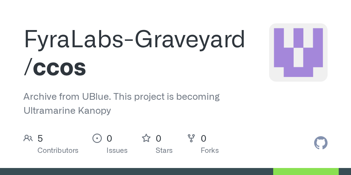 GitHub - FyraLabs-Graveyard/ccos: Archive from UBlue. This project ...