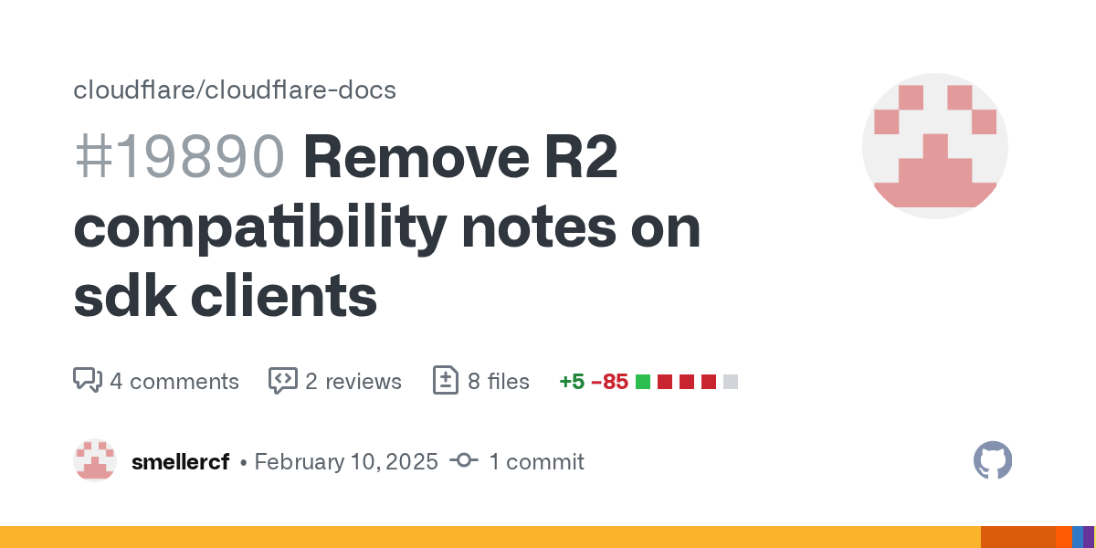 Remove R2 compatibility notes on sdk clients by smellercf · Pull Re...