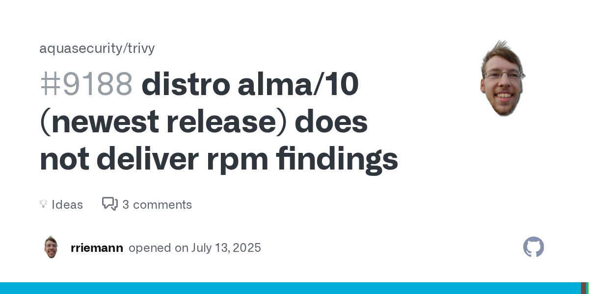 distro alma/10 (newest release) does not deliver rpm findings · aq...