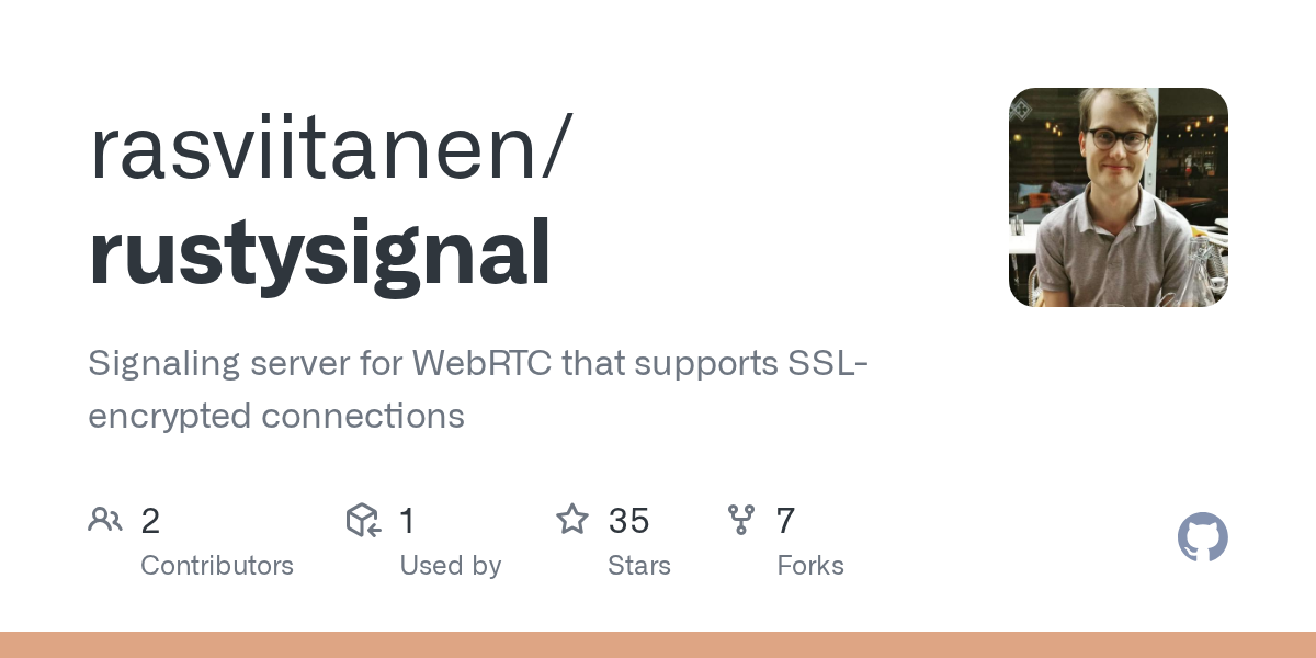 GitHub - rasviitanen/rustysignal: Signaling server for WebRTC that ...